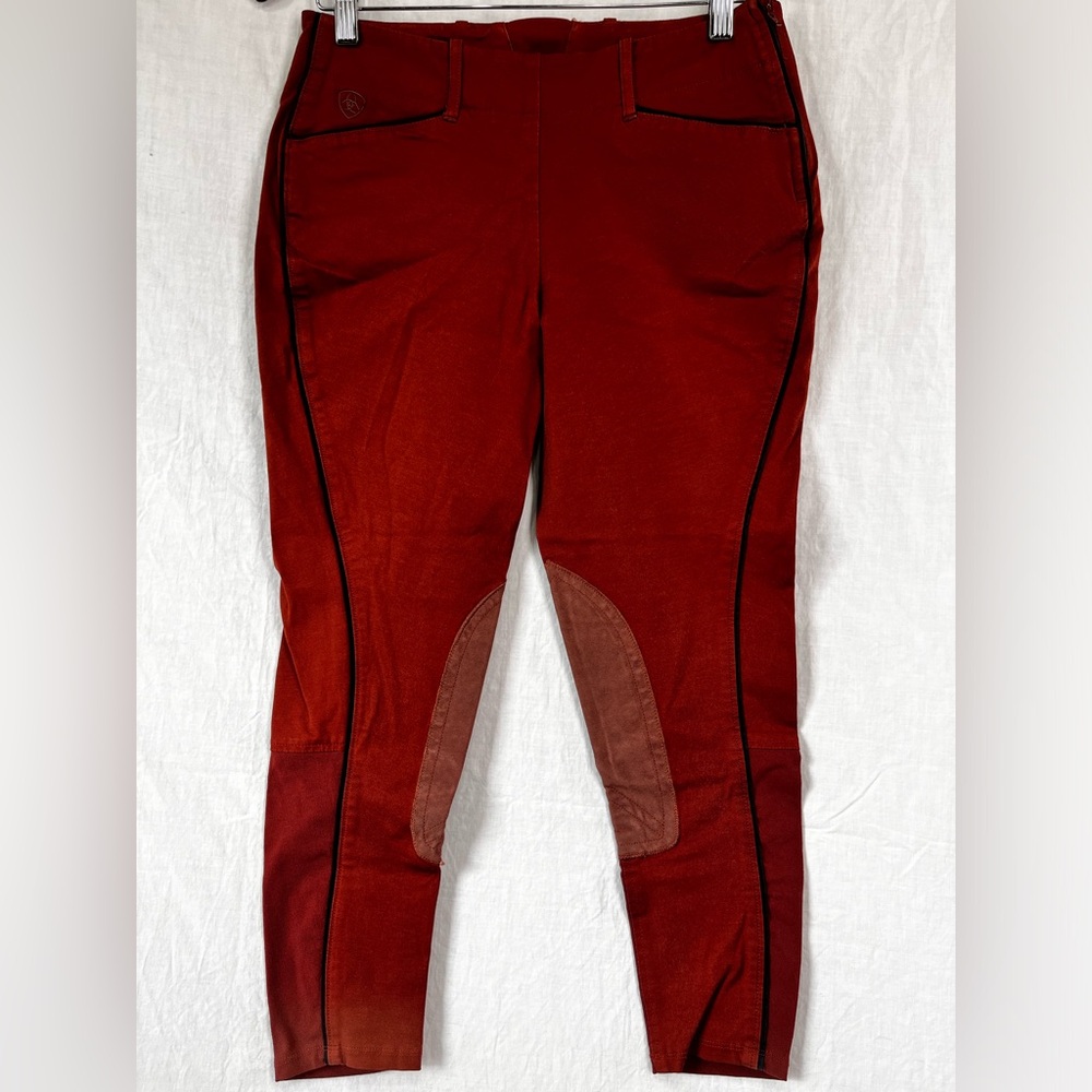 Ariat Equestrian Riding Pants Women 26R Jodhpurs All Circuit Rust Horse Capris